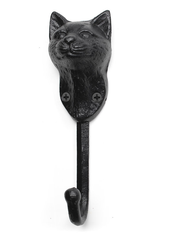 Crochet tête de chat noir