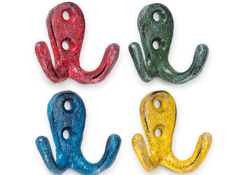 Mini crochet double rouge rustique