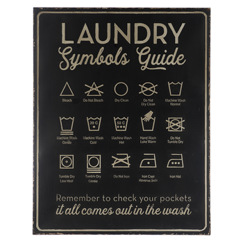 Affiche en métal - Laundry symboles
