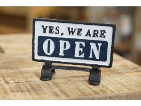 Plaque en fonte - Open/Close