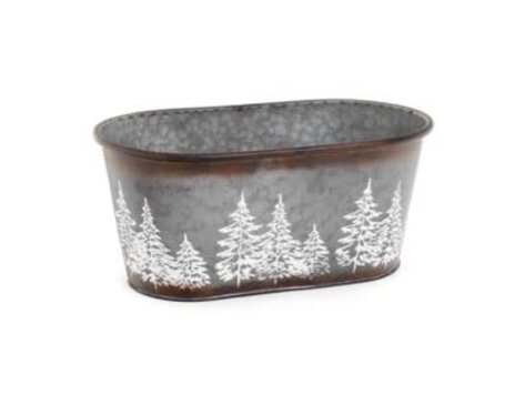 Seau en métal ovale 14.5"X6"