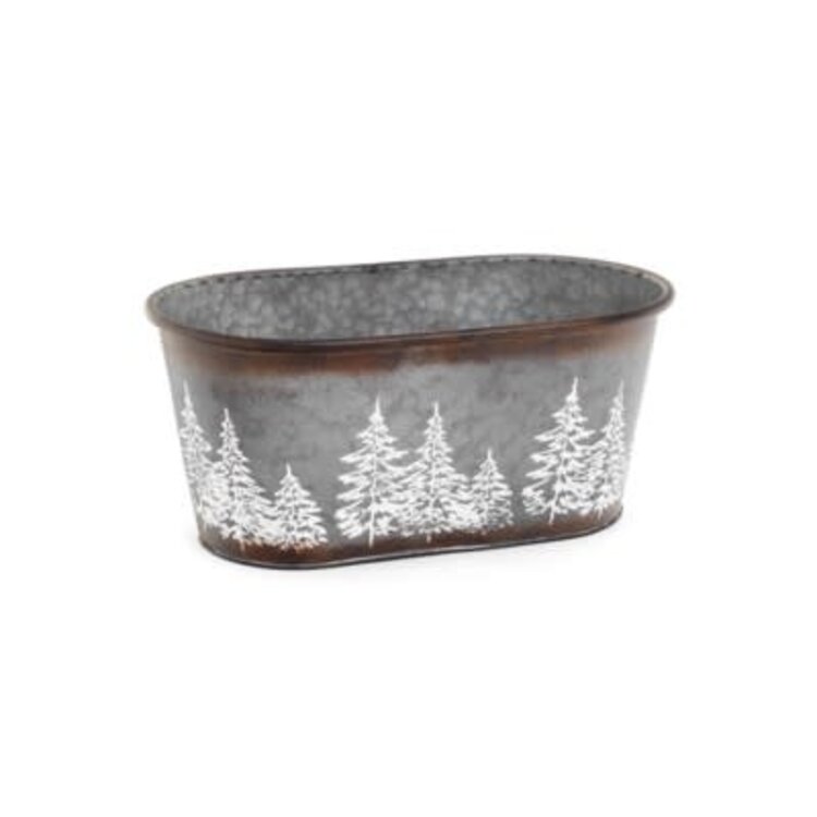 Seau en métal ovale 14.5"X6"