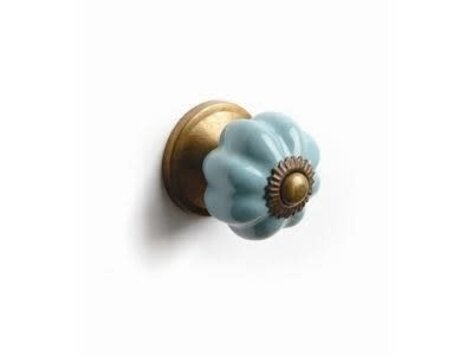 Poignée mini melon cera turquoise