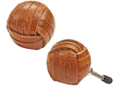 Poignée brune en cuir