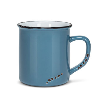 Tasse bleue  en grès (14 oz)