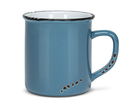 Tasse bleue  en grès (14 oz)