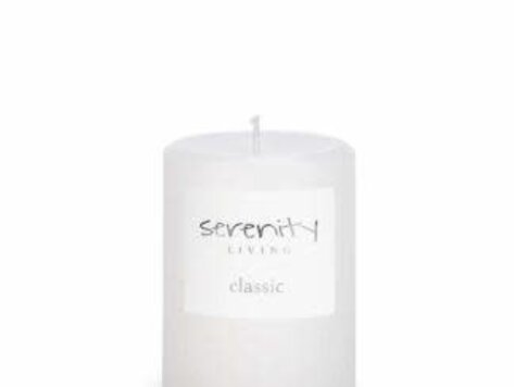Chandelle Serenity blanche 3"x 4"