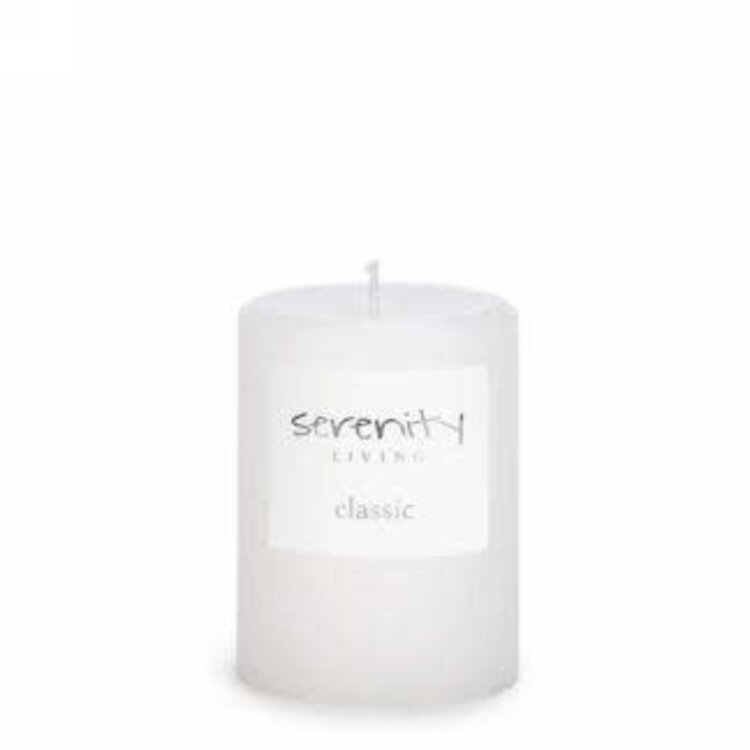 Chandelle Serenity blanche 3"x 4"