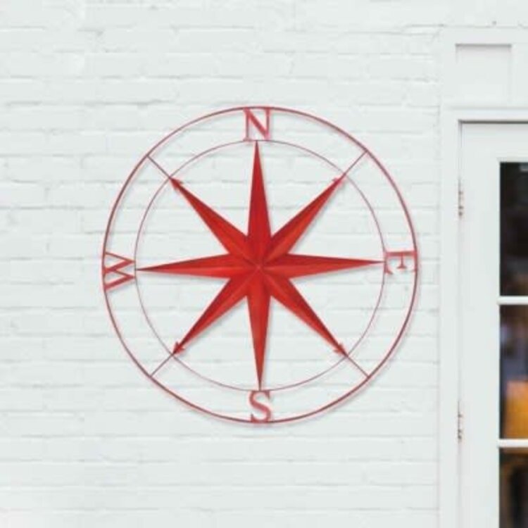 Rose des vents rouge