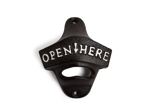 Ouvre-bouteille Open Here noir