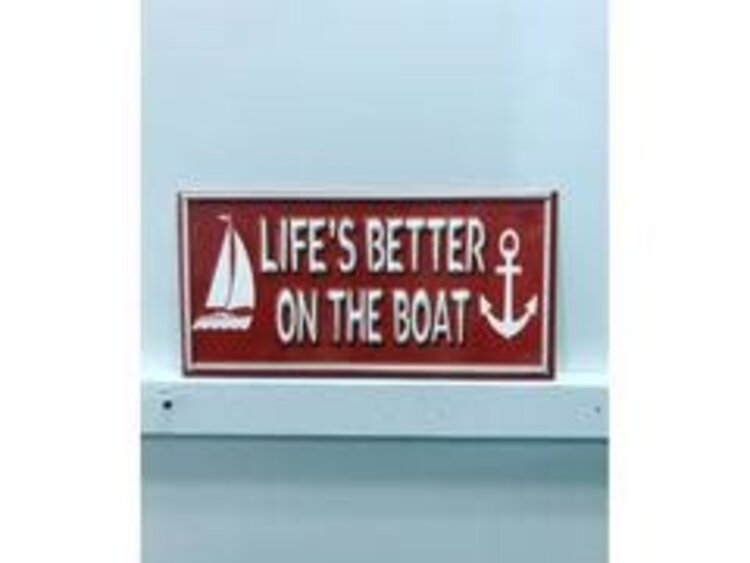 Affiche en métal - Life’s is better on the boat