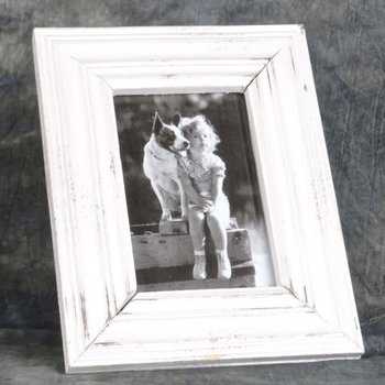 Cadre photo en bois, blanc