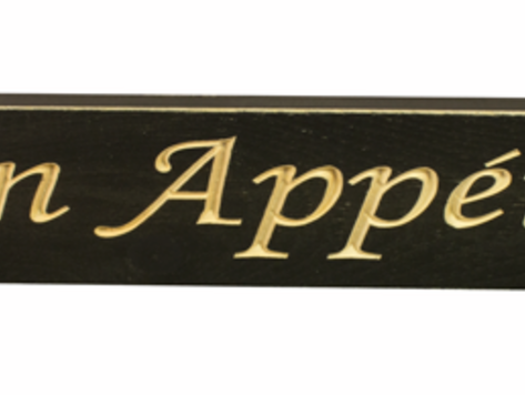 Affiche en bois - Bon appétit