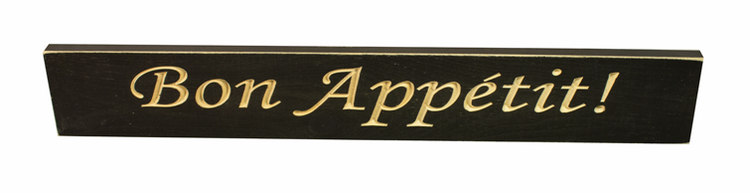 Affiche en bois - Bon appétit