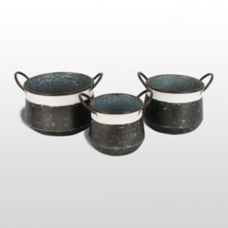 Pot à fleurs en métal- moyen