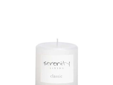 Chandelle Serenity blanche 3"x3"