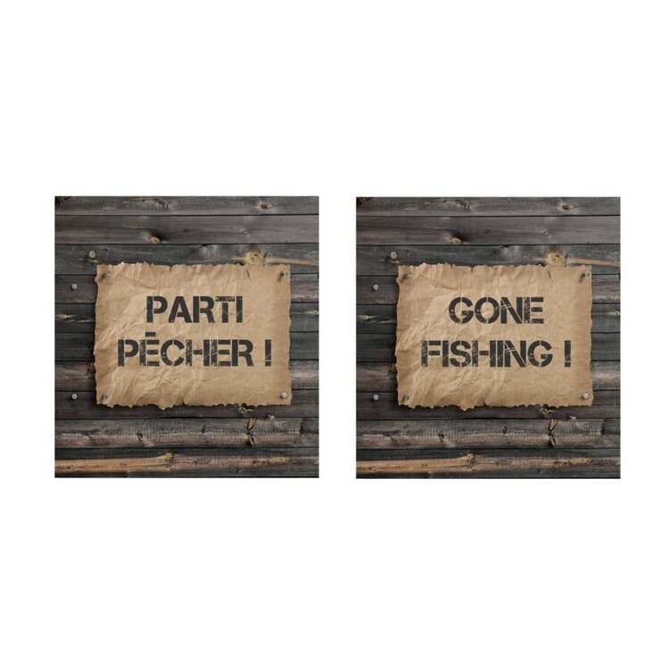 Affiche en métal - Parti pêcher réversible