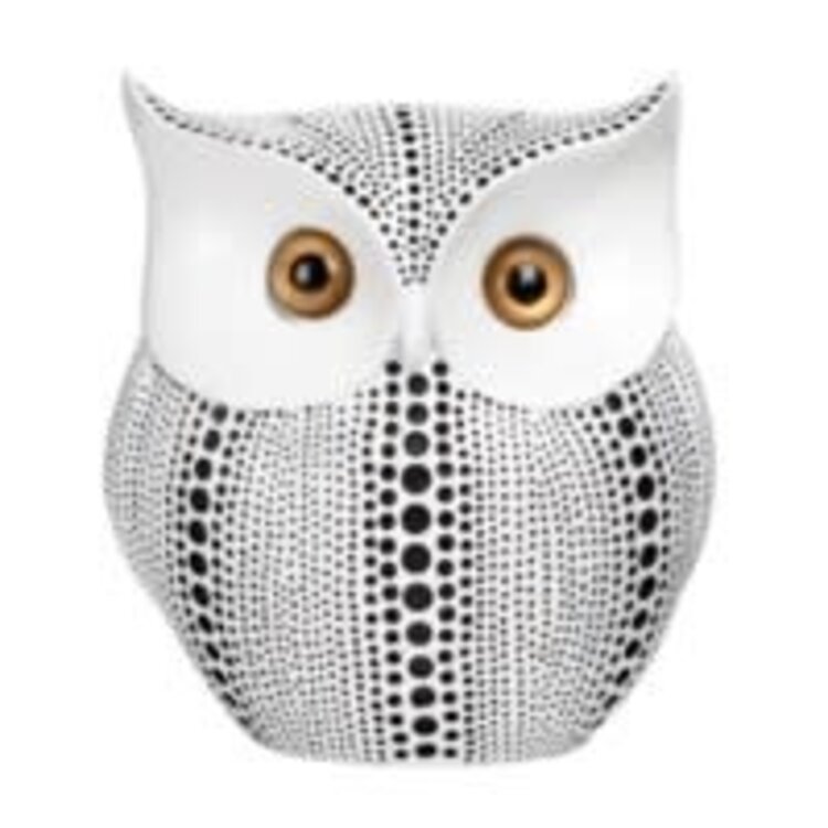 Hibou blanc en résine