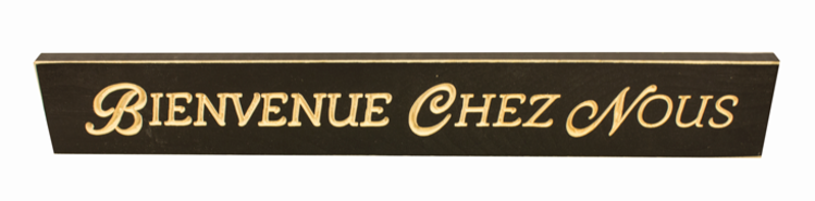 Affiche en bois - Bienvenue chez nous