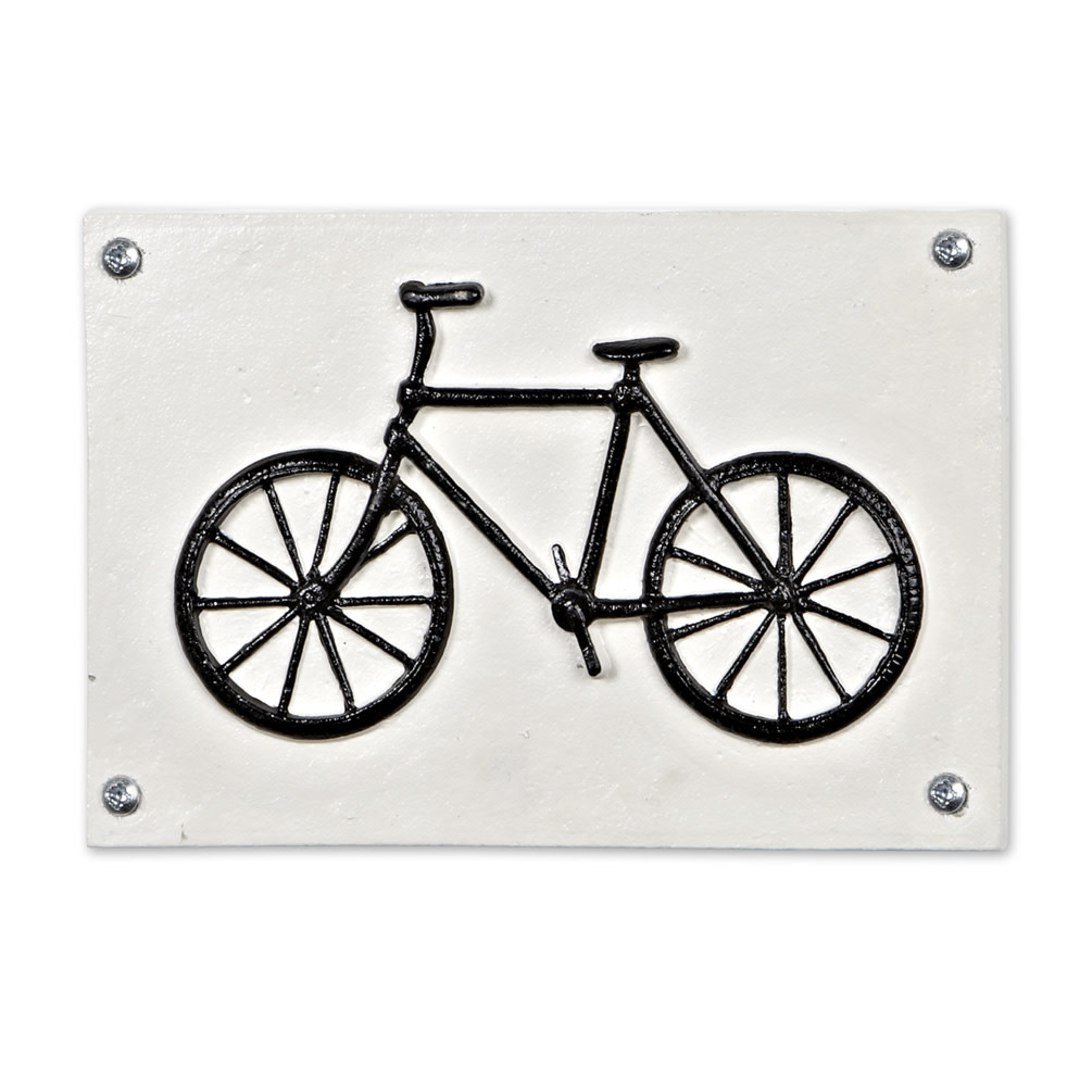 Plaque bicyclette en fonte