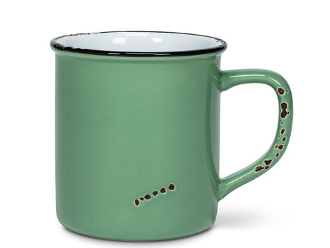 Tasse verte en grès