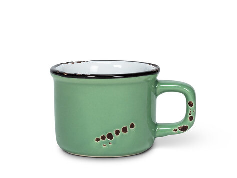 Tasse espresso verte  en grès (3oz)