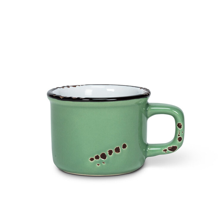 Tasse espresso verte  en grès (3oz)