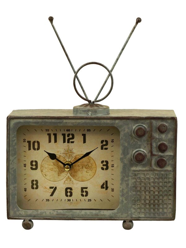 Horloge de table TV en métal