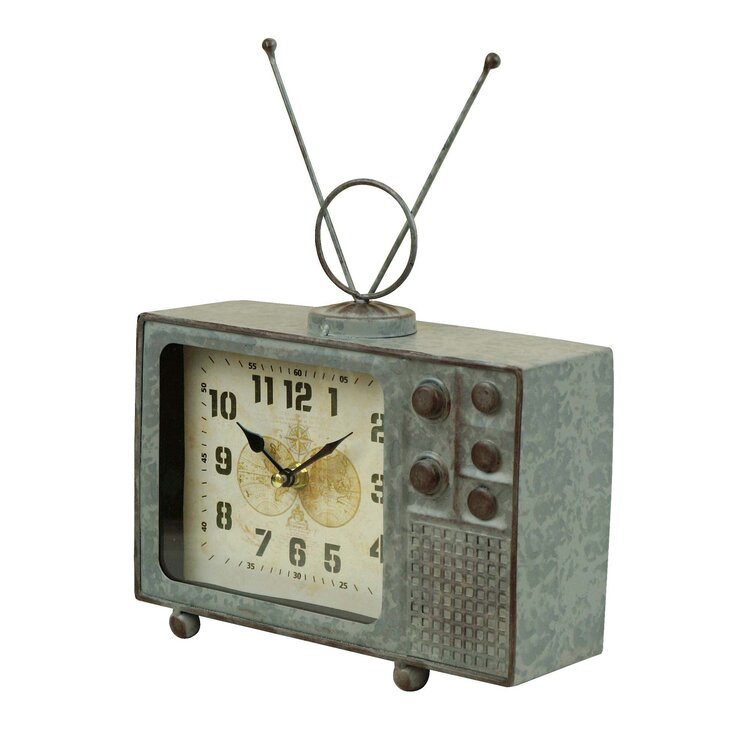 Horloge de table TV en métal