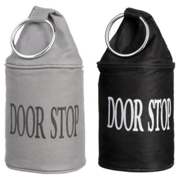 Butoir de porte gris avec anneau