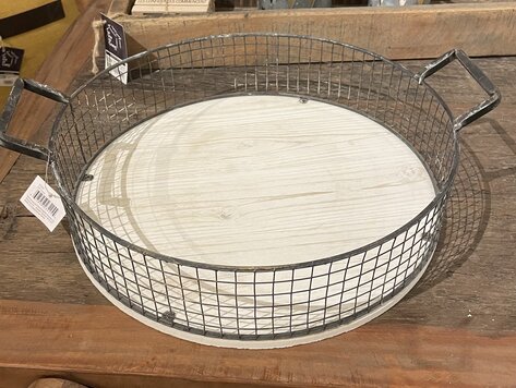 Cabaret en métal et bois - grand