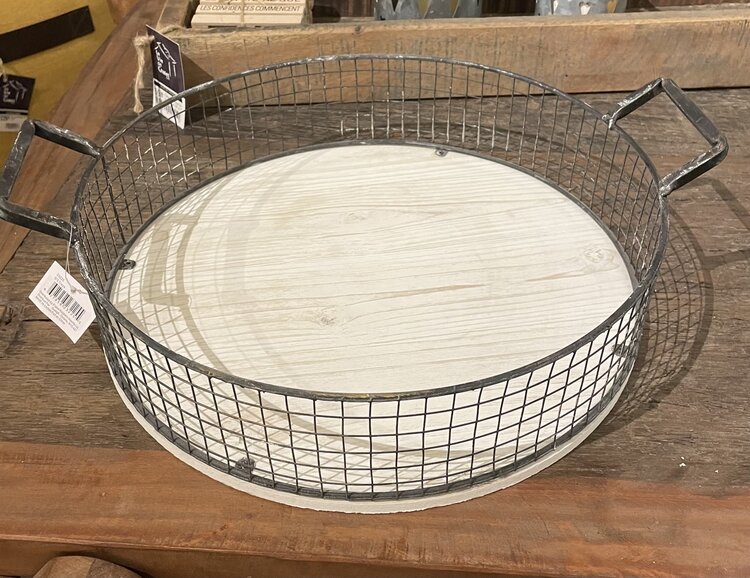 Cabaret en métal et bois - grand