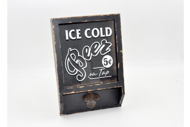 Boite en bois - Ice cold beer