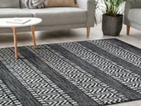 Tapis - Dhurrie Largo black 40"x 55"