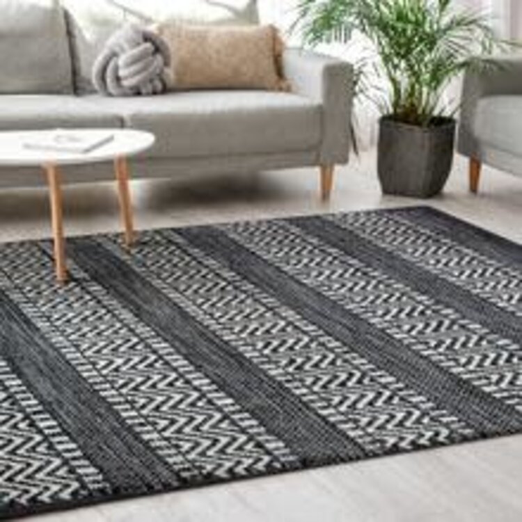 Tapis - Dhurrie Largo black 24"x 36"