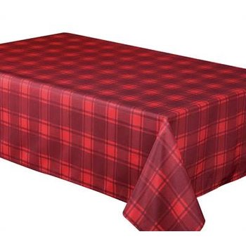 Nappe à carreaux rouge et noire 58" x 78"