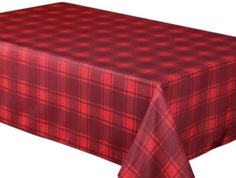 Nappe à carreaux rouge et noire 58" x 78"