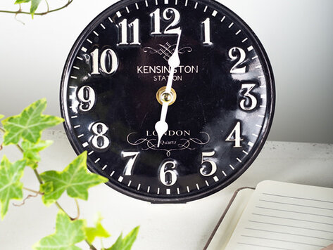 Horloge de table métal/noir