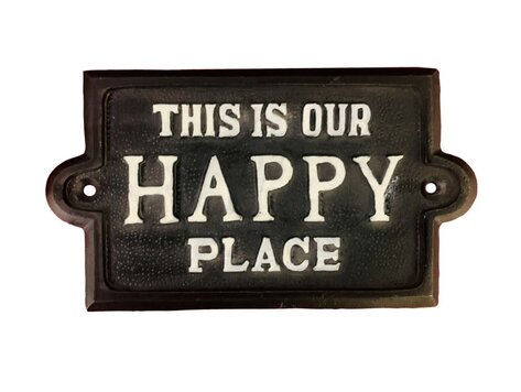 Plaque en fonte - This is our happy place