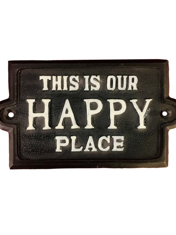 Plaque en fonte - This is our happy place