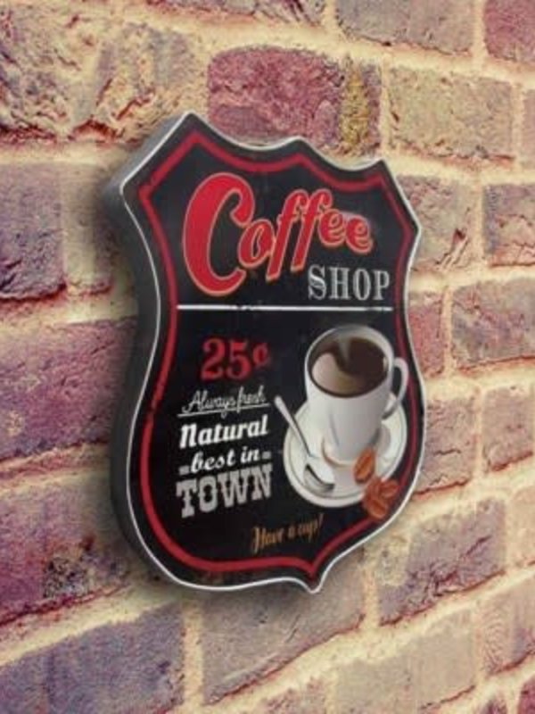 Affiche en métal - Coffee Shop