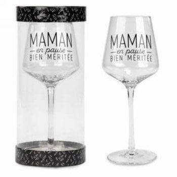 Coupe à vin - Maman en pause bien méritée