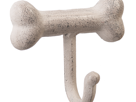 Crochet os de chien gris