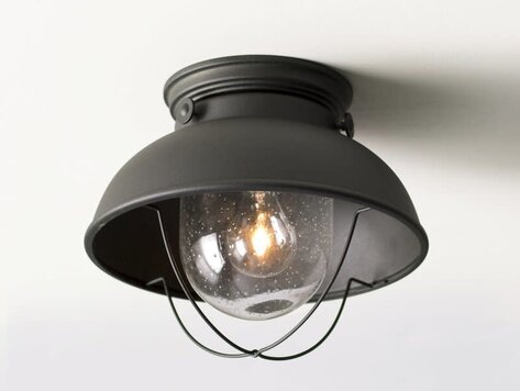 Plafonnier semi-encastré noir