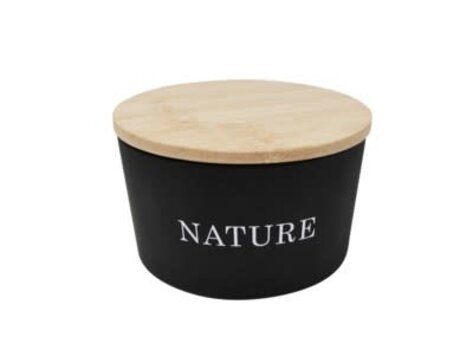 Bougie Nature noire avec mèches de bois
