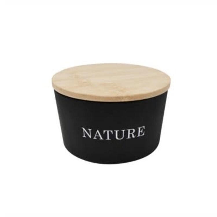 Bougie Nature noire avec mèches de bois