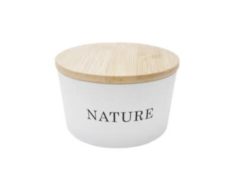 Bougie Nature blanche avec mèches de bois