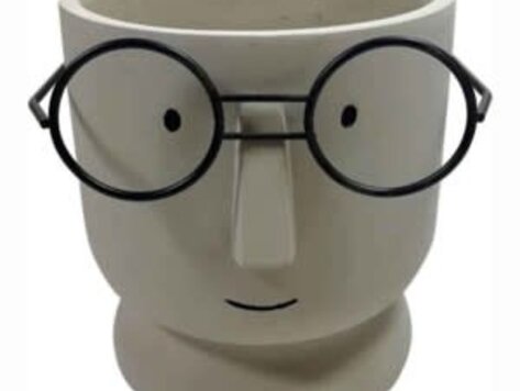 Pot à plante lunette noire - grand