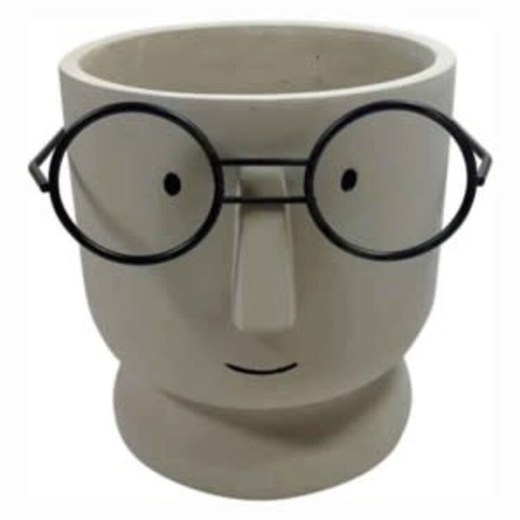 Pot à plante lunette noire - grand