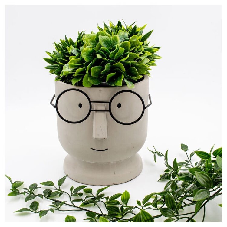 Pot à plante lunette noire - grand